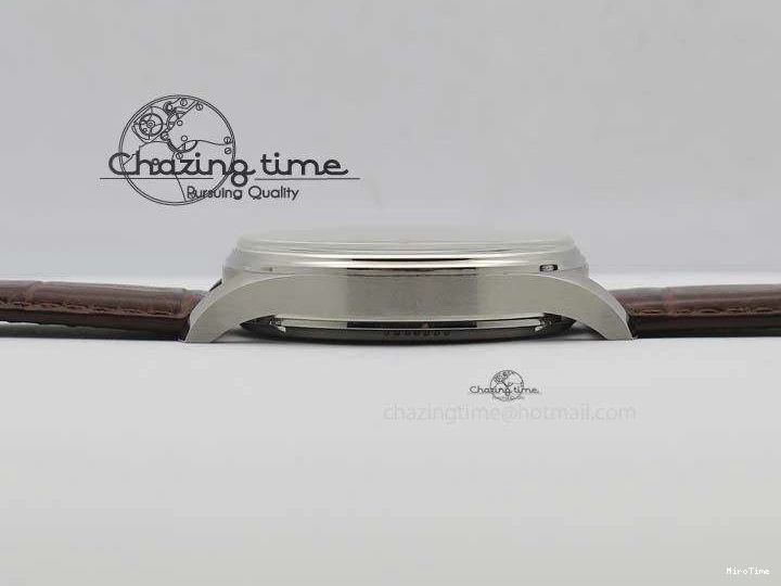 MIROTIME 0331 Sustainable Portuguese IW5444 SS White Dial RG Numbers On Brown Leather Strap A 7256